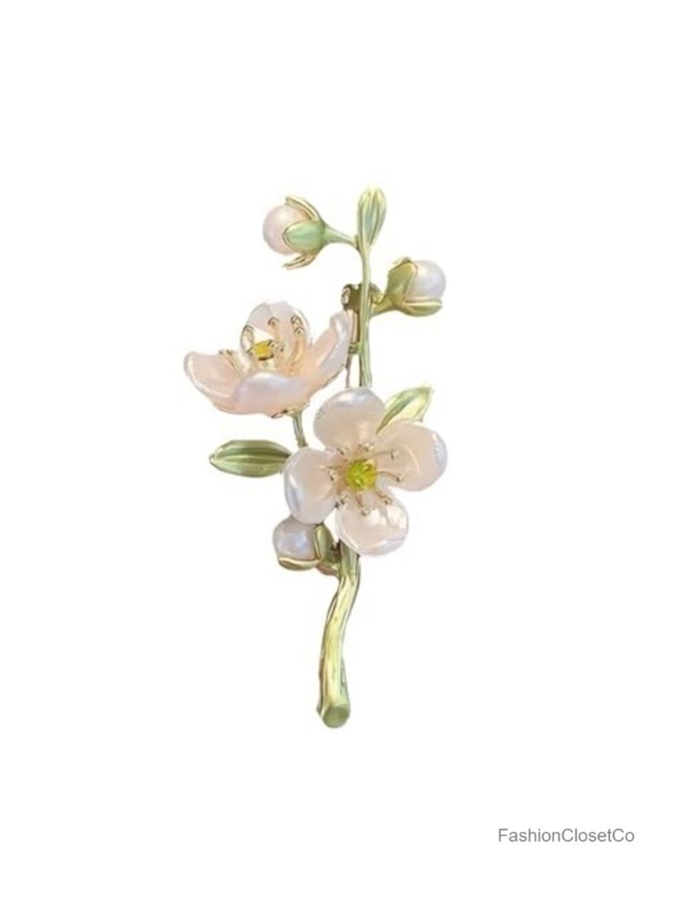 Enamel Floral Brooch Pin for Women Vintage Coat Suit
